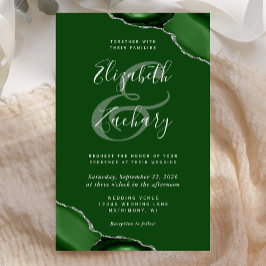 Lámina Invitación de Boda Esquinas de Ágata Verde Presupu