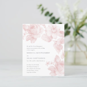 Lámina Invitación de boda floral botánica elegante y econ