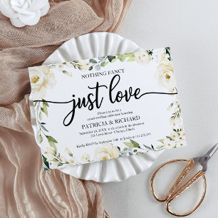 Lámina Invitación de boda floral sin lujos barata