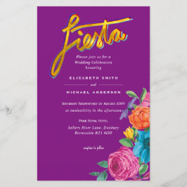 Lámina Invitación de Boda Folkart Fiesta de Flores Boda