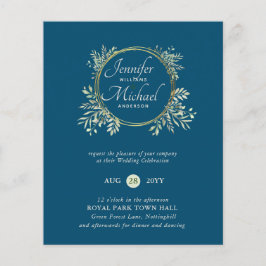 Lámina Invitación de Boda más BARATA Corona de Verde para