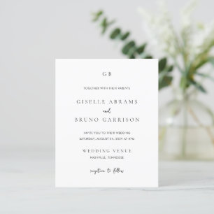 Lámina Invitación de boda minimalista moderna