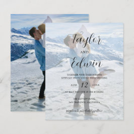 Lámina Invitación de boda minimalista moderna y económica