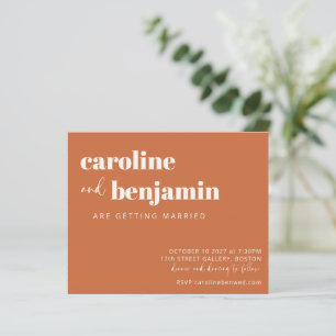 Lámina Invitación de boda moderna atrevida y económica en