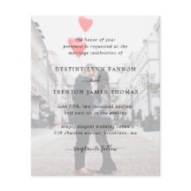 Invitación de boda moderna simple y económica con