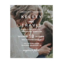 Invitación de boda moderna y casual con presupuest