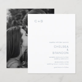 Lámina Invitación de boda moderna y económica con monogra