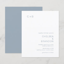 Lámina Invitación de boda moderna y económica con monogra