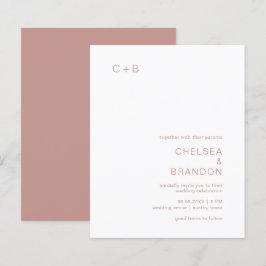 Lámina Invitación de boda moderna y económica con monogra