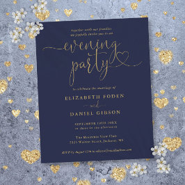 Lámina Invitación de boda para fiesta de noche de presupu