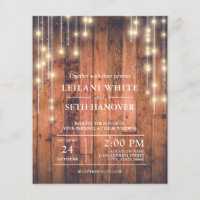 Invitación de boda para las luces de cuerda de mad