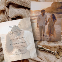 Invitación de boda personalizada con foto de presu