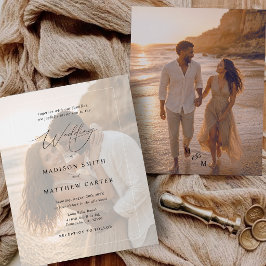 Lámina Invitación de boda personalizada con foto de presu