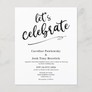 Lámina Invitación de boda Presupuesto Celebremos