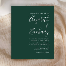 Lámina Invitación de boda Presupuesto Guión Esmeralda Ver