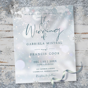 Lámina Invitación de boda Presupuesto Invierno País de la