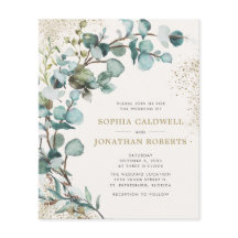 Invitación de Boda Presupuesto Todo en Uno Eucalip