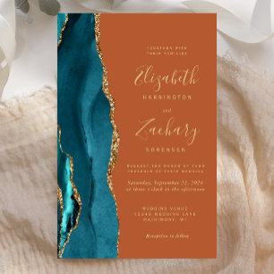 Lámina Invitación de boda Presupuesto Verde Aguamarina Ág
