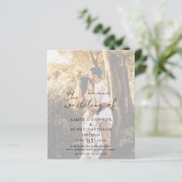 Lámina Invitación de boda rústica con foto y presupuesto