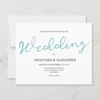 Lámina Invitación de boda sencilla y económica.