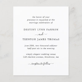 Lámina Invitación de boda simple elegante y económica