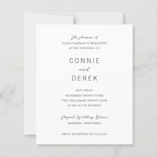 Lámina Invitación de boda simple moderna y económica