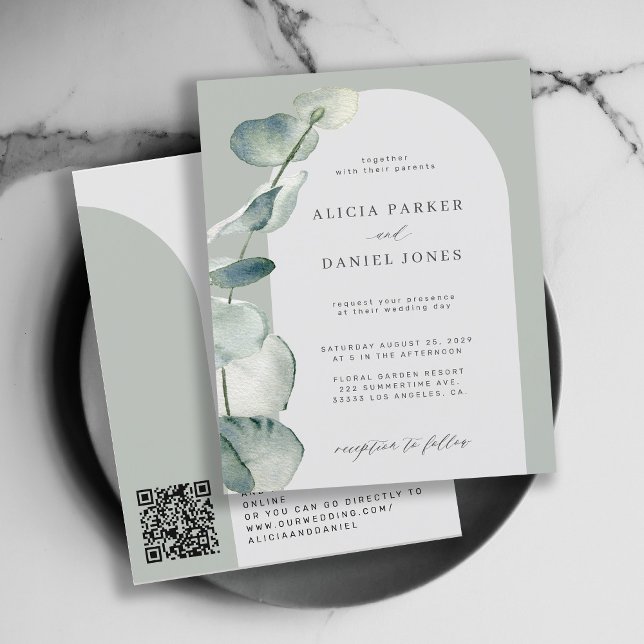LÁMINA INVITACIÓN DE BODAS CON CÓDIGO QR PARA PRESUPUESTO (Subido por el creador)