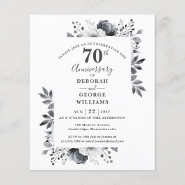 Lámina Invitación de Bodas de Flores Presupuesto para 70 