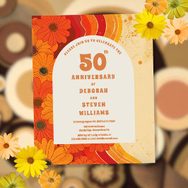 Lámina Invitación de Bodas de Oro de los 70 con Presupues