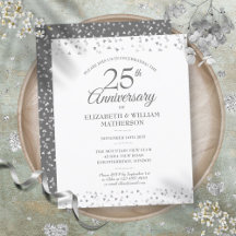 Invitación de Bodas de Plata del 25 Aniversario