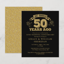 Invitación de Bodas de Presupuesto 50 Aniversario