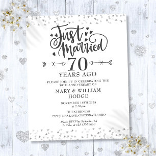 Lámina Invitación de bodas de presupuesto justo 70 aniver