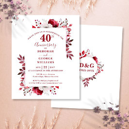 Lámina Invitación de Bodas de Rubí de 40 Aniversario Pres