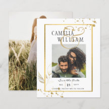 INVITACIÓN DE BODAS FOTO White Gold PRESUPUESTO