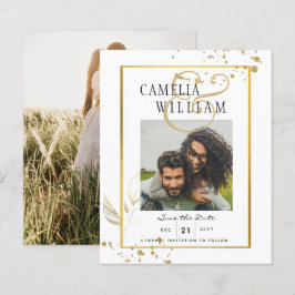 Lámina INVITACIÓN DE BODAS FOTO White Gold PRESUPUESTO