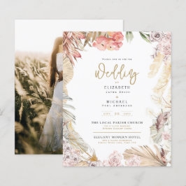 Lámina INVITACIÓN DE BODAS PRESUPUESTO BOHO Descarga Digi