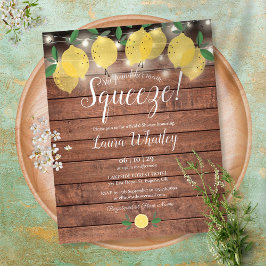 Lámina Invitación de Bodas Rústicas con Limón