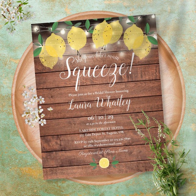 Lámina Invitación de Bodas Rústicas con Limón (Subido por el creador)