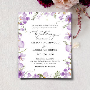 Lámina Invitación de Boho Elegant Purple Wedding
