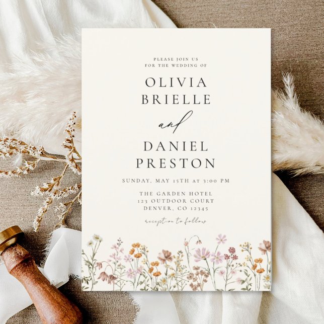 Lámina Invitación de Boho Wildflower Garden Wedding (Subido por el creador)