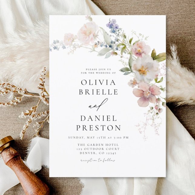 Lámina Invitación de Boho Wildflower Garden Wedding (Subido por el creador)