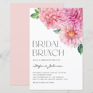 Lámina Invitación de brunch de colorido rosa Dahlia Brida