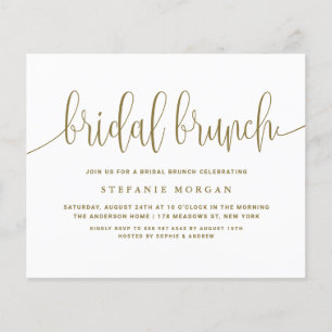 Lámina Invitación de brunch de novia con caligrafía de or
