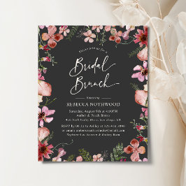 Lámina Invitación de brunch de novias grises del boho de 