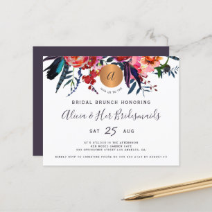 Lámina Invitación de brunch nupcial chic con acuarela de 
