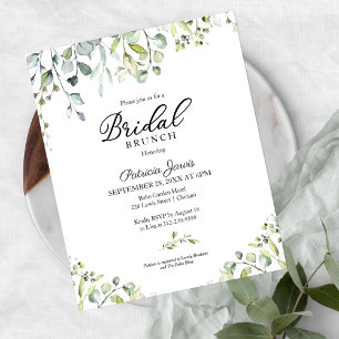 Lámina Invitación de Brunch Nupcial con Vegetación Presup