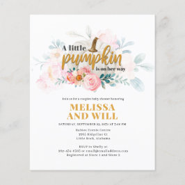 Lámina Invitación de calabaza Baby Shower Parejas Presupu