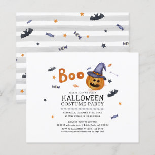 Lámina Invitación de calabaza para fiesta de disfraces de