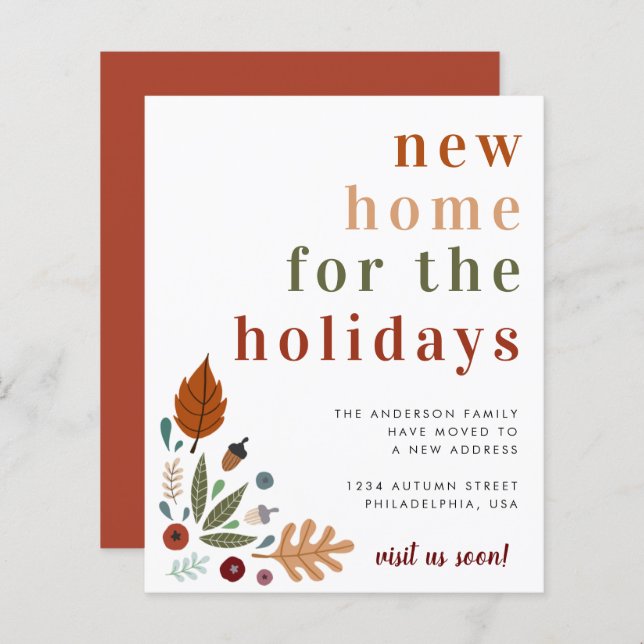 Lámina Invitación de cambio de hogar para el Día de Acció (Anverso / Reverso)