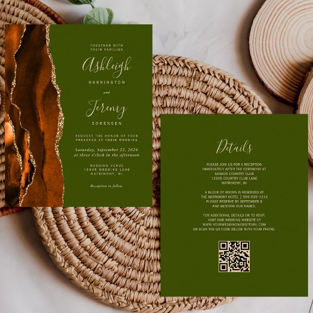 Lámina Invitación de casamiento de código QR de agate de  (Subido por el creador)